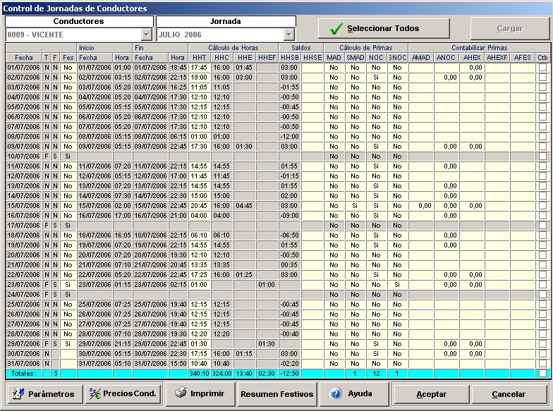 Control Jornada Conductores